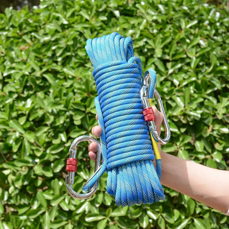 WEREWOLVES 8MM Climbing Rope, 32ft/65ft/98ft/165ft/246ft High Strength Outdoor Safety Static Rock Climbing Rope, Escape Rope, Rappelling Rope, Fire Rescue Parachute Rope - Image 5